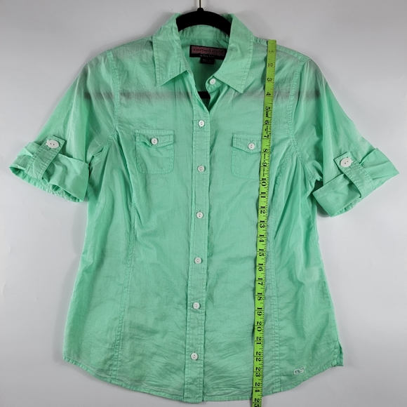 Vineyard Vines Cotton Short Sleeve Button Down, Size 4 - Picture 3 of 9